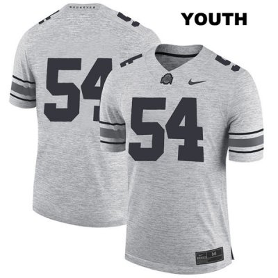 Youth NCAA Ohio State Buckeyes Matthew Jones #54 College Stitched No Name Authentic Nike Gray Football Jersey UR20S82VK